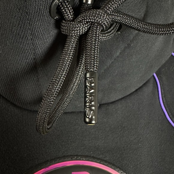 Nike Air Jordan X Paris Saint-Germain Hoodie Black Sweatshirt Size S Jumpman - Picture 8 of 11